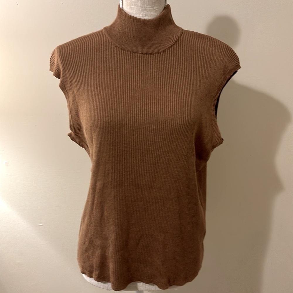 🚍📝📚 Coldwater Creek Silk Blend Mock Turtleneck - Size 1X - NWT
